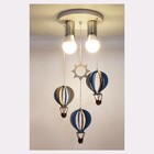 Lustre Luminária Infantil Balãobronze E Rosa 20x47