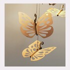 Lustre Luminária Infantil Borboletas Bronze E Rosa 20x47