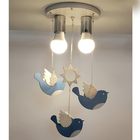 Lustre Luminária Infantil Passarinhos Azul