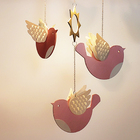 Lustre Luminária Infantil Passarinhos Rosa