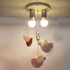 Lustre Luminária Infantil Passarinhos Rosa