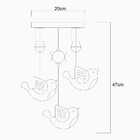 Lustre Luminária Infantil Passarinhos Rosa