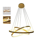 Lustre Luminaria Led 3 Aneis Pendente Luxo 3 Em 1 Perfil Deco