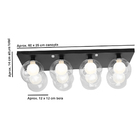 Lustre Luminária Octuplo Cobre Harmony Bolinha 60x25 Cm