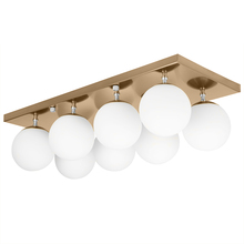 Lustre Luminária Octuplo Cobre Orby Bolinha 60x25 Cm