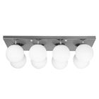 Lustre Luminária Octuplo Escovado Orby Bolinha 60x25 Cm