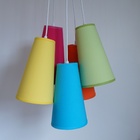 Lustre Luminária Pendente 5 Cúpulas Cacho Super Colors Bivolt