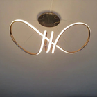 Lustre Luminaria Pendente Arco Aneis Infinito 3 Em 1 Led Luxo