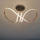 Lustre Luminaria Pendente Arco Aneis Infinito Led 3 Em 1 Deco