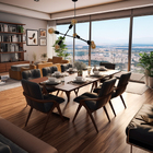 Lustre Luminária Pendente Com 6 Braços (hastes) - Ideal Mesa