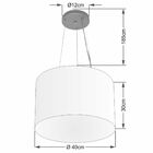 Lustre Luminária Pendente Cupula Em Tecido Md-39801 - Bivolt