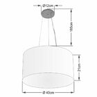 Lustre Luminária Pendente Cupula Em Tecido Md-39801 - Bivolt