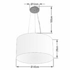 Lustre Luminária Pendente Cupula Em Tecido Md-39801 - Bivolt