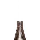 Lustre Luminária Pendente Cúpula Mdf Decorá