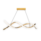 Lustre Luminária Pendente De Led Helix Espiral Dourado 45W