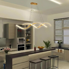 Lustre Luminária Pendente De Led Helix Espiral Dourado 45W