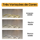 Lustre Luminaria Pendente De Led Helix Espiral Preto 45W