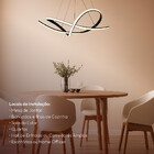 Lustre Luminaria Pendente de Led Iris 36w 3 variações de Luz