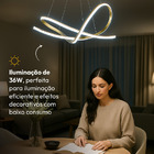 Lustre Luminaria Pendente de Led Iris 36w 3 variações de Luz