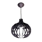 Lustre Luminária Pendente De Madeira Mdf Ana Maria Braga Preto
