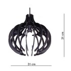 Lustre Luminária Pendente De Madeira Mdf Ana Maria Braga Preto