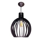 Lustre Luminária Pendente De Madeira Mdf Mod. Acácia Preto