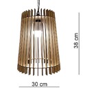 Lustre Luminária Pendente De Madeira Mdf Mod. Babel