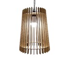 Lustre Luminária Pendente De Madeira Mdf Mod. Babel