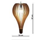 Lustre Luminária Pendente De Madeira Mdf Mod. Capadócia