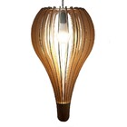 Lustre Luminária Pendente De Madeira Mdf Mod. Capadócia