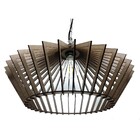 Lustre Luminária Pendente De Madeira Mdf Mod. China Tabaco