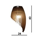 Lustre Luminária Pendente De Madeira Mdf Mod. Orbit