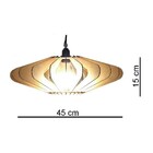 Lustre Luminária Pendente De Madeira Mdf Mod. Ovni