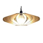 Lustre Luminária Pendente De Madeira Mdf Mod. Ovni