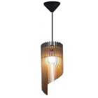 Lustre Luminária Pendente De Madeira Mdf Mod. Pena