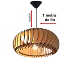 Lustre Luminária Pendente De Madeira Mdf Mod. Sophia Gd Incli