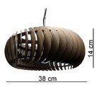Lustre Luminária Pendente De Madeira Mdf Mod. Sophia Gd Incli