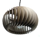 Lustre Luminária Pendente De Madeira Mdf Mod. Sophia Pq Incli