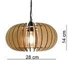 Lustre Luminária Pendente De Madeira Mdf Mod. Sophia Pq Reto