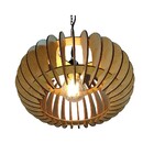 Lustre Luminária Pendente De Madeira Mdf Mod. Sophia Pq Reto