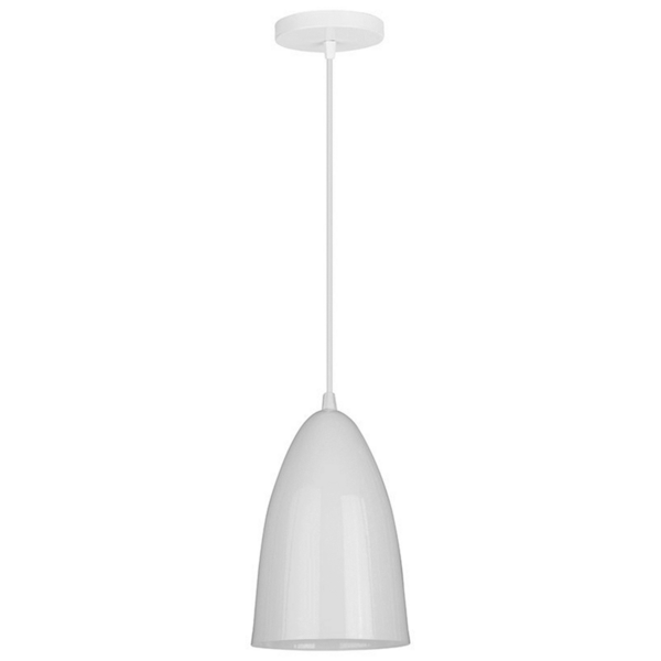 Lustre Luminaria Pendente Detroit Branco Aluminio Kin Light