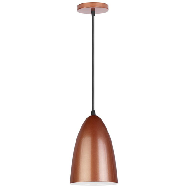 Lustre Luminaria Pendente Detroit Cobre Aluminio Kin Light Leroy Merlin