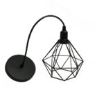 Lustre Luminária Pendente Diamante Preto 3m + Lâmpada St64