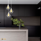 Lustre Luminária Pendente Diamante Retro Triplo Branco Fl