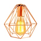 Lustre Luminária Pendente Diamante Retro Triplo Cobre 2m Fl