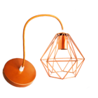 Lustre Luminária Pendente Diamante Triplo Cobre + Lamp. St64