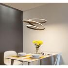 Lustre Luminaria Pendente Dourado Led 3000k Quente 50w 40cm