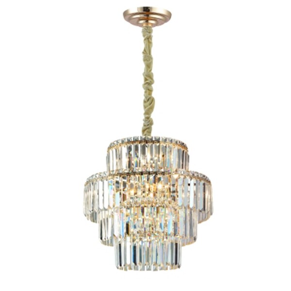 Lustre Luminária Pendente Hera Gold E Transparente Para 10 Lâ