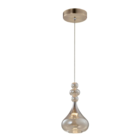 Lustre Luminária Pendente Lae Dourado E Champagne Led 5w 3000