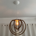 Lustre Luminária Pendente Madeira Sala Quarto Cozinha Balcão